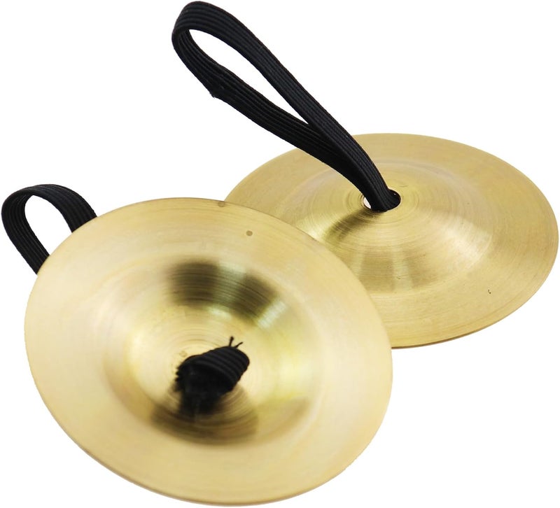 ZHYOHEN 6PCS Brass Finger Cymbals Diameter 2.1 Inch Percussion Instrument Teaching Aids Drums Accessories Suitable for Belly Dance and Ballroom Dancing - Image 4